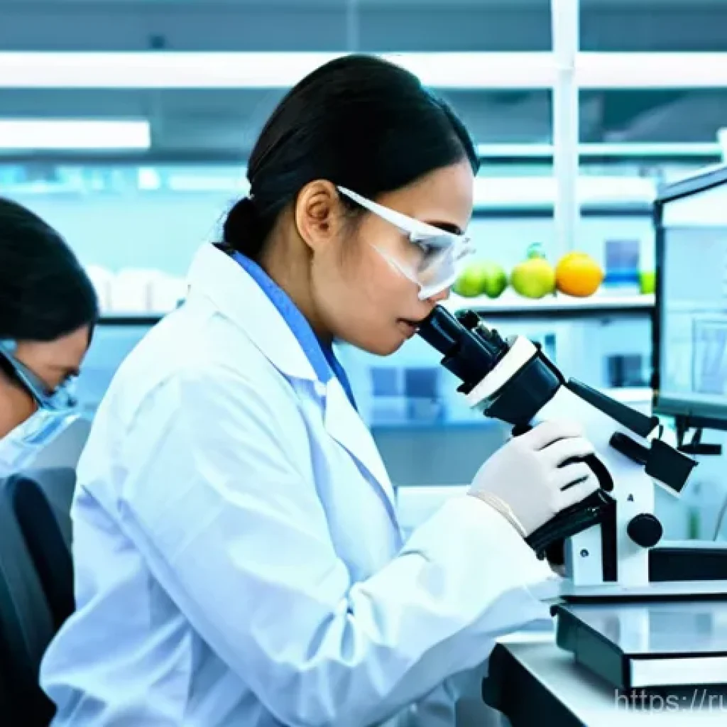 농산물품질관리사 이직 성공 사례와 팁 - **Prompt: Food Quality Control Training in a Modern Lab**
"A bright, clean, and modern food scie...