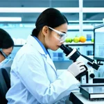 농산물품질관리사 이직 성공 사례와 팁 - **Prompt: Food Quality Control Training in a Modern Lab**
"A bright, clean, and modern food scie...