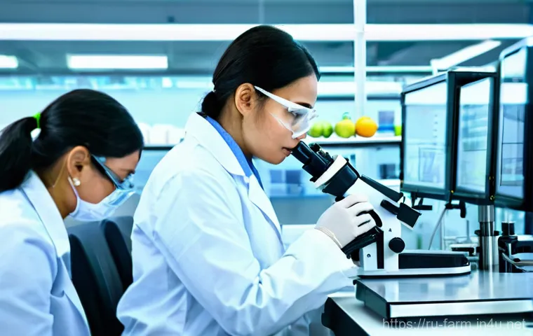 농산물품질관리사 이직 성공 사례와 팁 - **Prompt: Food Quality Control Training in a Modern Lab**
"A bright, clean, and modern food scie...